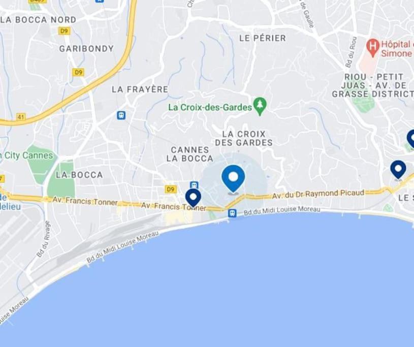 Residence De Luxe Sun Paradis, Studio Terrasse, Vue Mer Piscine คานส์ ภายนอก รูปภาพ